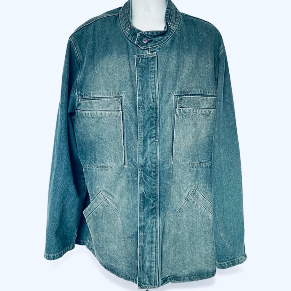 MARITHE FRANCOIS GIRBAUD Mens XXXL Denim Jean Jacket Y2K Designer 100% Cotton